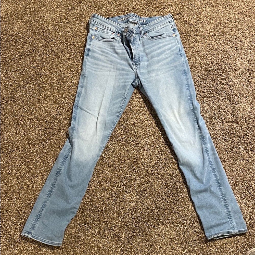 Men’s American Eagle Outfitters Light Blue Straight Leg Jeans